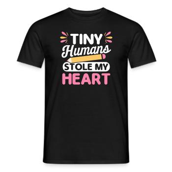 First day of school preschool teacher - Men's T-Shirt - black - Front - AI Model Male 178 light (178cm)