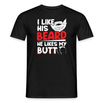 Couples Relationship Beard Lovers - Men's T-Shirt - black - Front - AI Model Male 178 light (178cm)