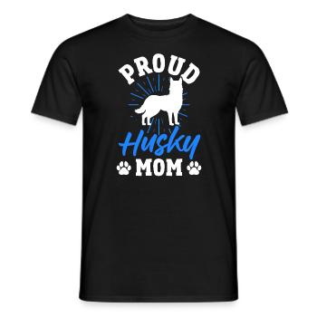 Husky Sibe Fier Husky Mama Dog Lovers - T-shirt homme - noir - Devant - AI Model Male 178 light (178cm)
