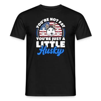 Flag Chiens de traîneau Pet Puppy Dog Love - T-shirt homme - noir - Devant - AI Model Male 178 light (178cm)