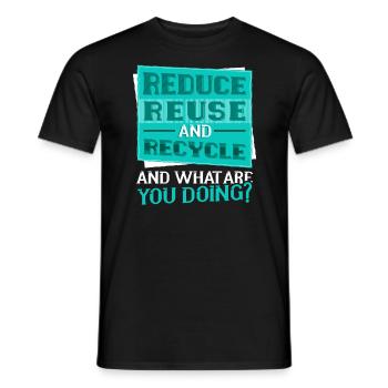 Sensibilisation à la Journée de la Terre Sauvez la planète - T-shirt homme - noir - Devant - AI Model Male 178 light (178cm)