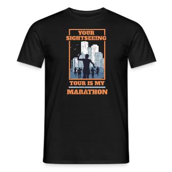 Tournoi de course à pied Compétition de course Marathon - T-shirt homme - noir - Devant - AI Model Male 178 light (178cm)