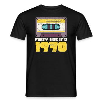 Fête comme si c'était en 1970 - T-shirt homme - noir - Devant - AI Model Male 178 light (178cm)