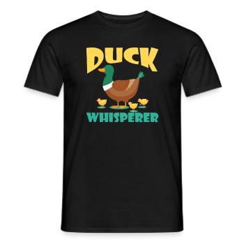 Duck Whisperer Ente Enten Vogel - Männer T-Shirt - Schwarz - Vorne - AI Model Male 178 light (178cm)