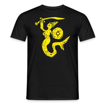 Warsaw Mermaid - Men's T-Shirt - black - Front - AI Model Male 178 light (178cm)