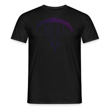 Paragliding Paraglider Women - Men's T-Shirt - black - Front - AI Model Male 178 light (178cm)