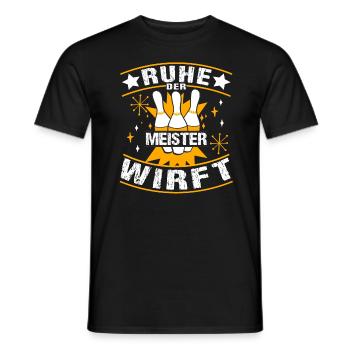 Kegeln Kegler Ruhe der Meister wirft - Männer T-Shirt - Schwarz - Vorne - AI Model Male 178 light (178cm)