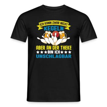 Kegler Kegelverein Ich kann nicht Kegeln - Männer T-Shirt - Schwarz - Vorne - AI Model Male 178 light (178cm)