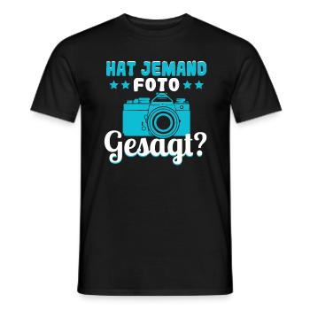 Fotograf Fotokamera Hat jemand Foto gesagt - Männer T-Shirt - Schwarz - Vorne - AI Model Male 178 light (178cm)