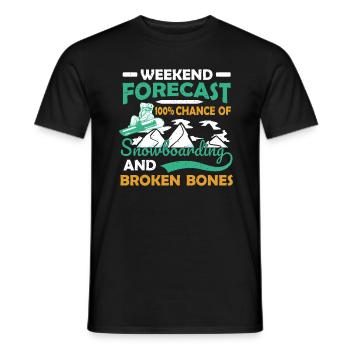 Snowboard fahren Snowboarding Winterurlaub - Männer T-Shirt - Schwarz - Vorne - AI Model Male 178 light (178cm)