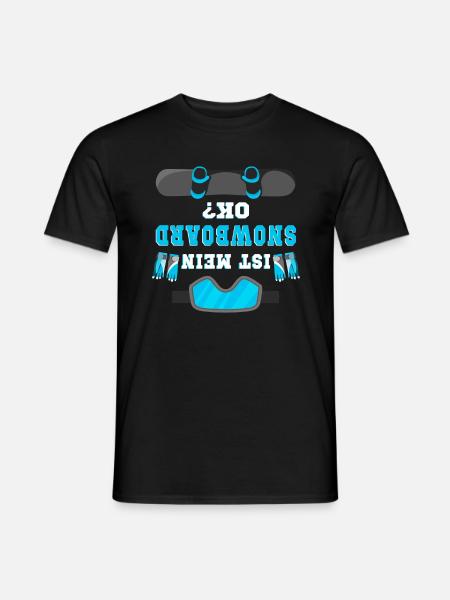 Snowboarden Snowboardfahrer Snowboard - Männer T-Shirt - Schwarz