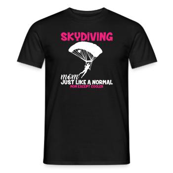 Parachute parachutiste maman - T-shirt homme - noir - Devant - AI Model Male 178 light (178cm)