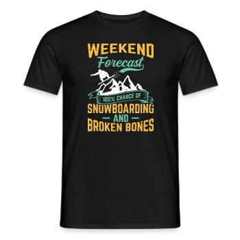 Snowboard fahren Snowboarding Winterurlaub - Männer T-Shirt - Schwarz - Vorne - AI Model Male 178 light (178cm)
