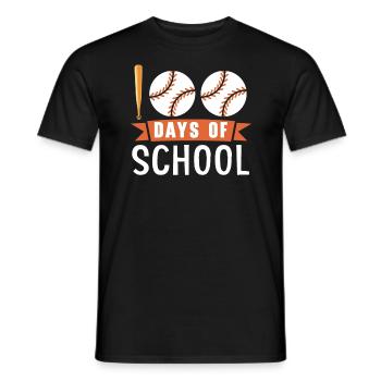 Happy 100th Day Of School Teacher Student Educator - Men's T-Shirt - black - Front - AI Model Male 178 light (178cm)