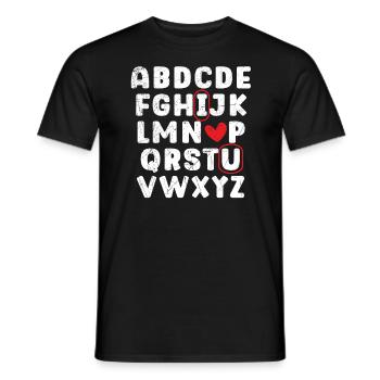 Valentinstag Herztag Amor Liebe Beziehung - Männer T-Shirt - Schwarz - Vorne - AI Model Male 178 light (178cm)