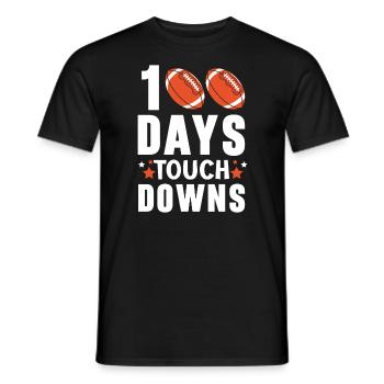 100 Tage Schule Lehrer Schüler Fußball Liebhaber - Männer T-Shirt - Schwarz - Vorne - AI Model Male 178 light (178cm)