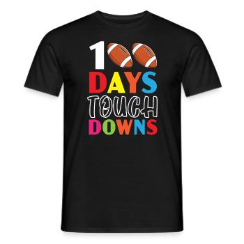 100 Tage Schullehrer Schüler Fußballliebhaber - Männer T-Shirt - Schwarz - Vorne - AI Model Male 178 light (178cm)