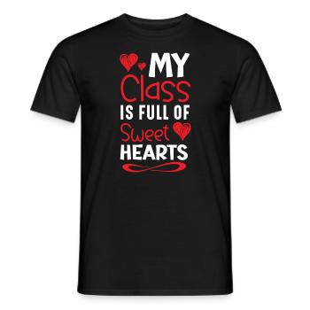 Meine Klasse ist voller süßer Herzen Valentinstag - Männer T-Shirt - Schwarz - Vorne - AI Model Male 178 light (178cm)