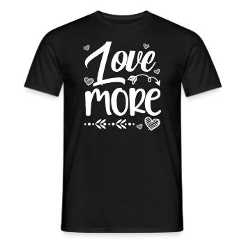 Liebe Mehr Valentinstag Herztag Amor Liebe - Männer T-Shirt - Schwarz - Vorne - AI Model Male 178 light (178cm)