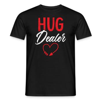 Umarmung Händler Valentinstag Herztag Amor Liebe - Männer T-Shirt - Schwarz - Vorne - AI Model Male 178 light (178cm)