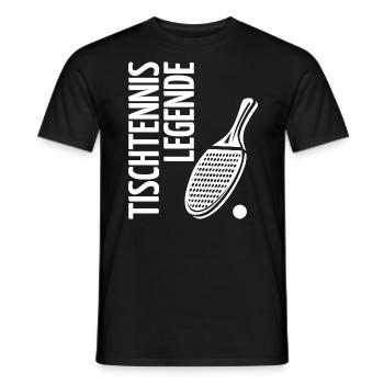 Tischtennis Legende Noppe Tischtennisspieler - Männer T-Shirt - Schwarz - Vorne - AI Model Male 178 light (178cm)