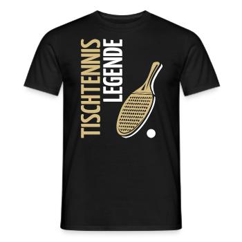 Tischtennis Legende Noppe Tischtennisspieler - Männer T-Shirt - Schwarz - Vorne - AI Model Male 178 light (178cm)