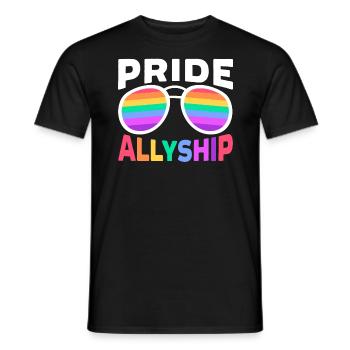 Pride Allyship Month Gay Rights LGBTQ Supporter - Men's T-Shirt - black - Front - AI Model Male 178 light (178cm)