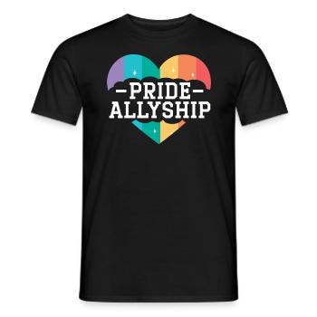 Pride Allyship Month Gay Rights LGBTQ Supporter - Men's T-Shirt - black - Front - AI Model Male 178 light (178cm)