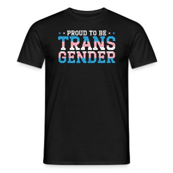 Fier d’être transgenre Rainbow Pride LGBTQ Trans - T-shirt homme - noir - Devant - AI Model Male 178 light (178cm)