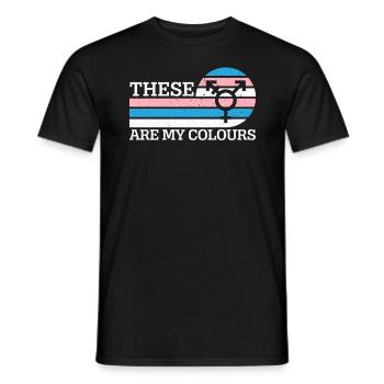 Das sind meine Farben LGBTQ Transgender Rechte - Männer T-Shirt - Schwarz - Vorne - AI Model Male 178 light (178cm)