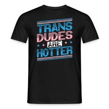 Les mecs trans sont plus chauds LGBTQ Pride Transgenre - T-shirt homme - noir - Devant - AI Model Male 178 light (178cm)