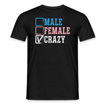 Männlich Weiblich Crazy Rainbow Pride LGBTQ Transgender - Männer T-Shirt - Schwarz - Vorne - AI Model Male 178 light (178cm)