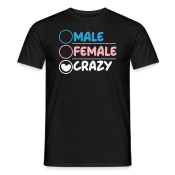 Männlich Weiblich Crazy Rainbow Pride LGBTQ Transgender - Männer T-Shirt - Schwarz - Vorne - AI Model Male 178 light (178cm)