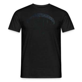 Paragliding Men's Paragliding - Men's T-Shirt - black - Front - AI Model Male 178 light (178cm)