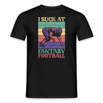 Je suce chez Fantasy Football Auto Draft Sport Lover - T-shirt homme - noir - Devant - AI Model Male 178 light (178cm)