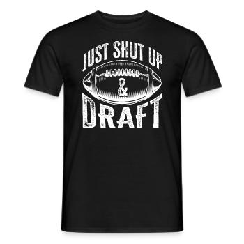 Tais-toi et drafte Fantasy Football Sport - T-shirt homme - noir - Devant - AI Model Male 178 light (178cm)