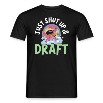 Tais-toi et drafte Fantasy Football Sport - T-shirt homme - noir - Devant - AI Model Male 178 light (178cm)