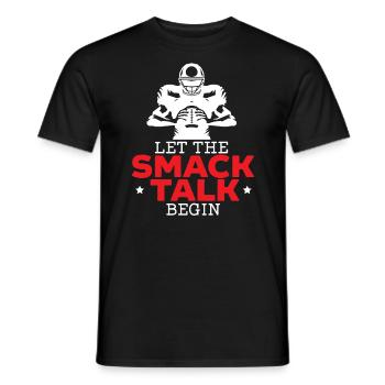 Laissez le Smack Talk commencer le sport de football Fantasy - T-shirt homme - noir - Devant - AI Model Male 178 light (178cm)