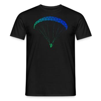 Paragliding Women Paragliding Men Paragliding - Men's T-Shirt - black - Front - AI Model Male 178 light (178cm)