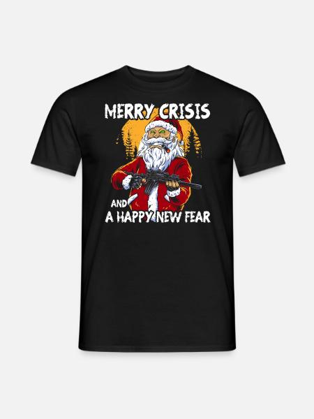 Merry Crisis - Männer T-Shirt - Schwarz