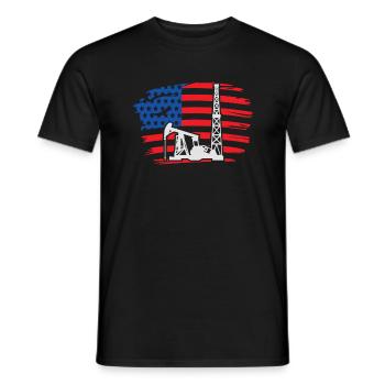 Drilling rig America Oil Drilling Rig - T-shirt homme - noir - Devant - AI Model Male 178 light (178cm)