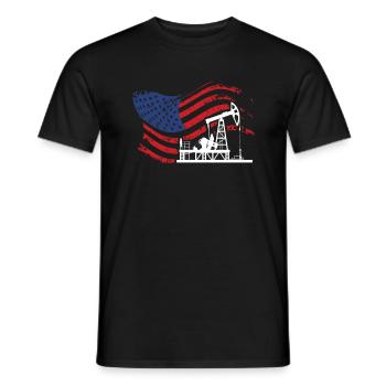 Drilling rig America Oil Drilling Rig - T-shirt homme - noir - Devant - AI Model Male 178 light (178cm)