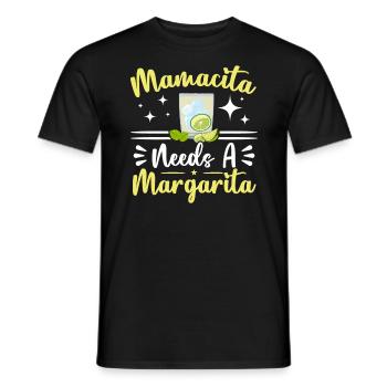 Mamacita Needs A Margarita Alcoholic Mama Cocktail - Men's T-Shirt - black - Front - AI Model Male 178 light (178cm)
