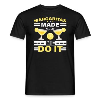Margaritas hat mich dazu gebracht, es zu tun Alkoholischer Getränkecocktail - Männer T-Shirt - Schwarz - Vorne - AI Model Male 178 light (178cm)