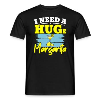 J’ai besoin d’un énorme cocktail alcoolisé Margarita Lover - T-shirt homme - noir - Devant - AI Model Male 178 light (178cm)