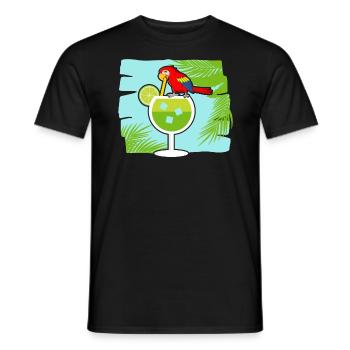 Margarita Drinker Papageienliebhaber Alkoholischer Cocktail - Männer T-Shirt - Schwarz - Vorne - AI Model Male 178 light (178cm)