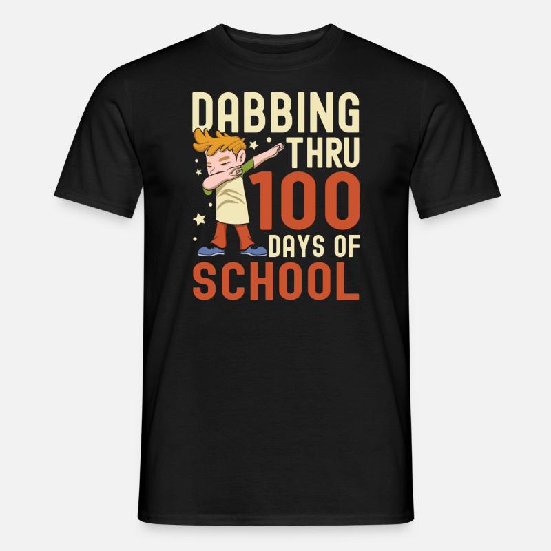 Dabbing durch 100 Tage Schullehrer Schüler - Männer T-Shirt - Schwarz