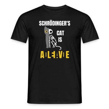 Schrödingers Cat Is Schrödingers Katze - Männer T-Shirt - Schwarz - Vorne - AI Model Male 178 light (178cm)