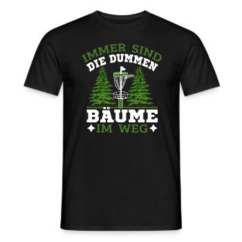 Disc Golf Immer sind die Bäume im Weg - Männer T-Shirt - Schwarz - Vorne - AI Model Male 178 light (178cm)