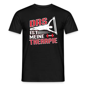 Calisthenics Fitness Das ist meine Therapie - Männer T-Shirt - Schwarz - Vorne - AI Model Male 178 light (178cm)